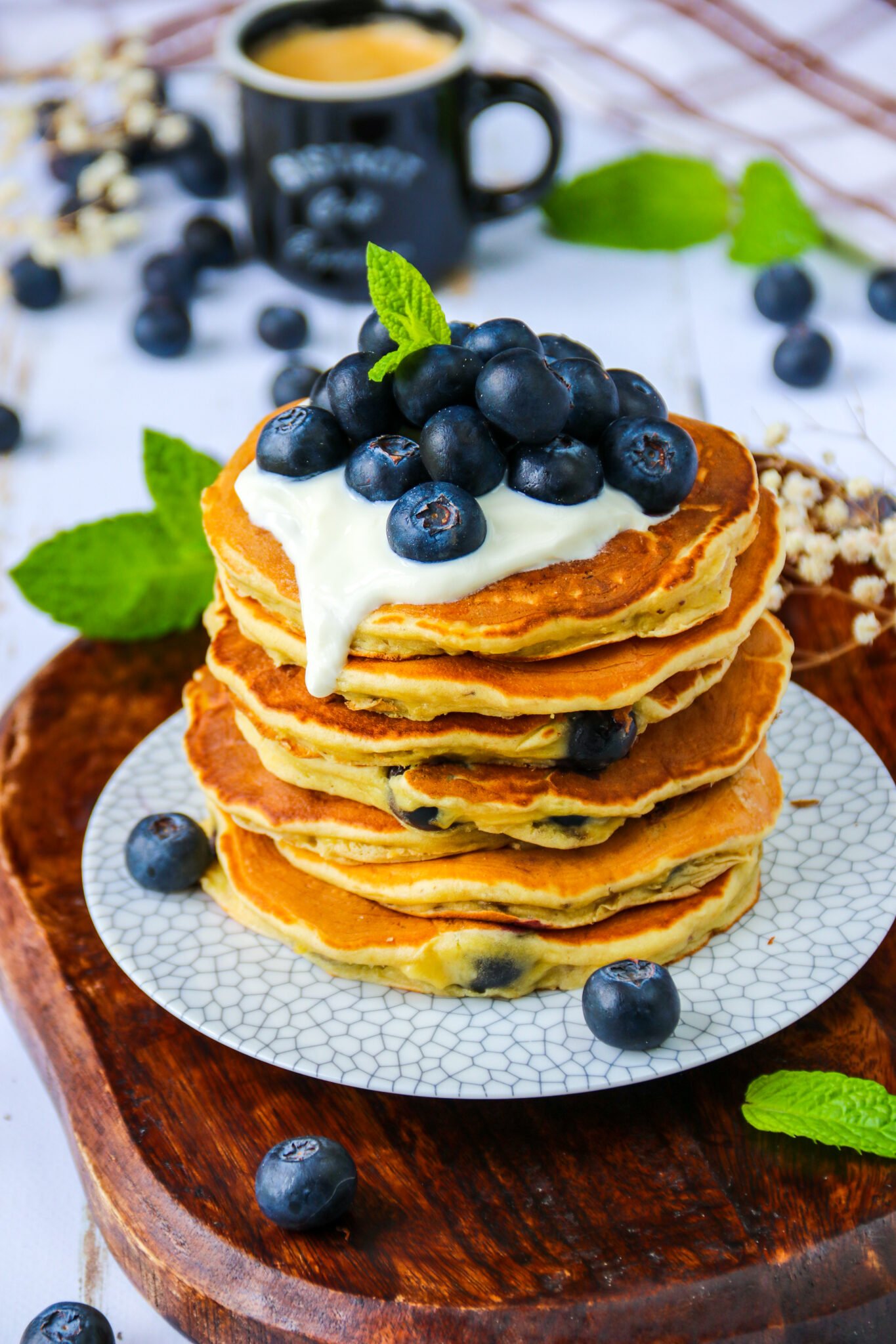 Pancakes banane et myrtilles healthyfood_creation