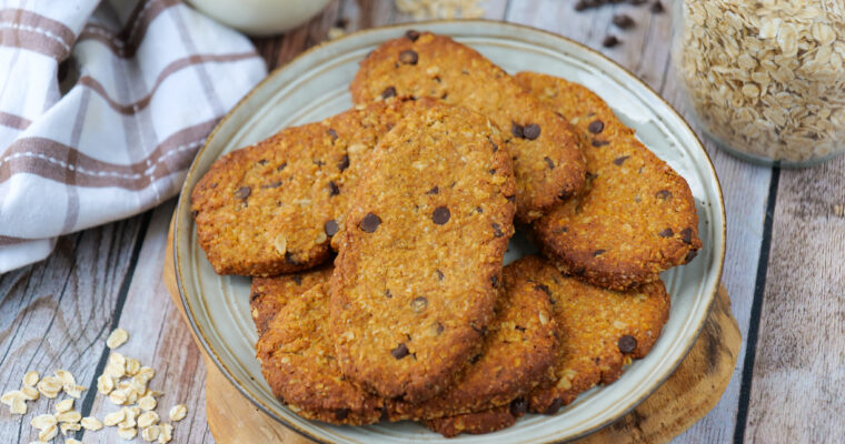 Biscuits aux flocons d’avoine et chocolat façon Belvita