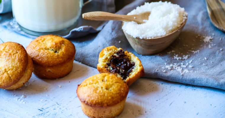 Mini muffins coco-choco sans sucre raffiné ni beurre
