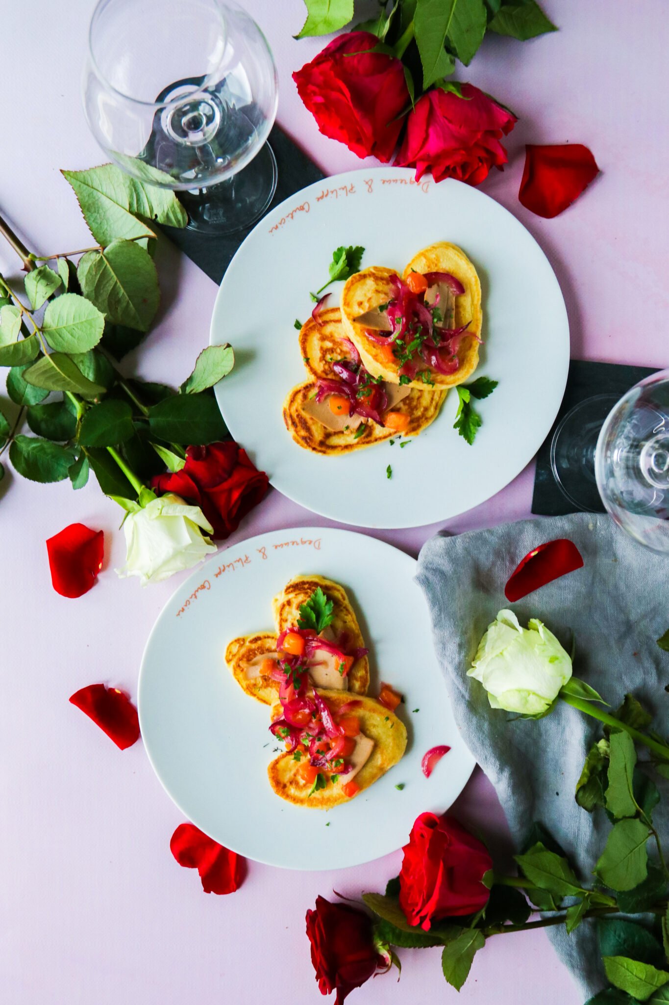 Entrée St Valentin Blinis coeurs sucrés/salés healthyfood_creation