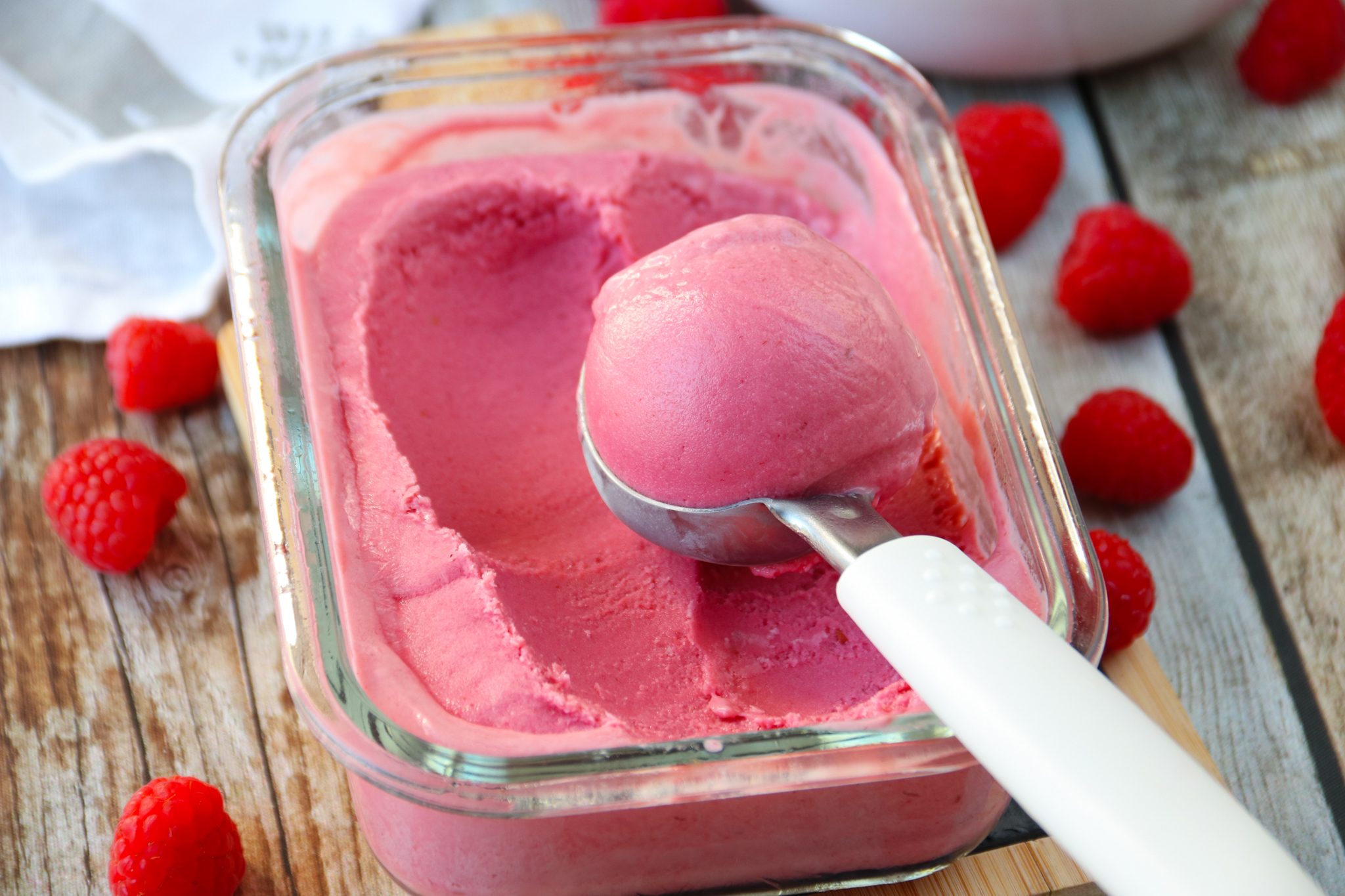 Glace à la framboise (avec ou sans sorbetière) - healthyfood_creation