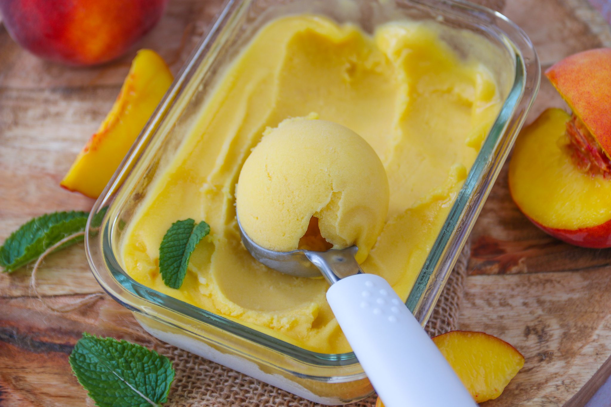 Sorbet à la pêche facile (+ version sans sorbetière) - healthyfood_creation