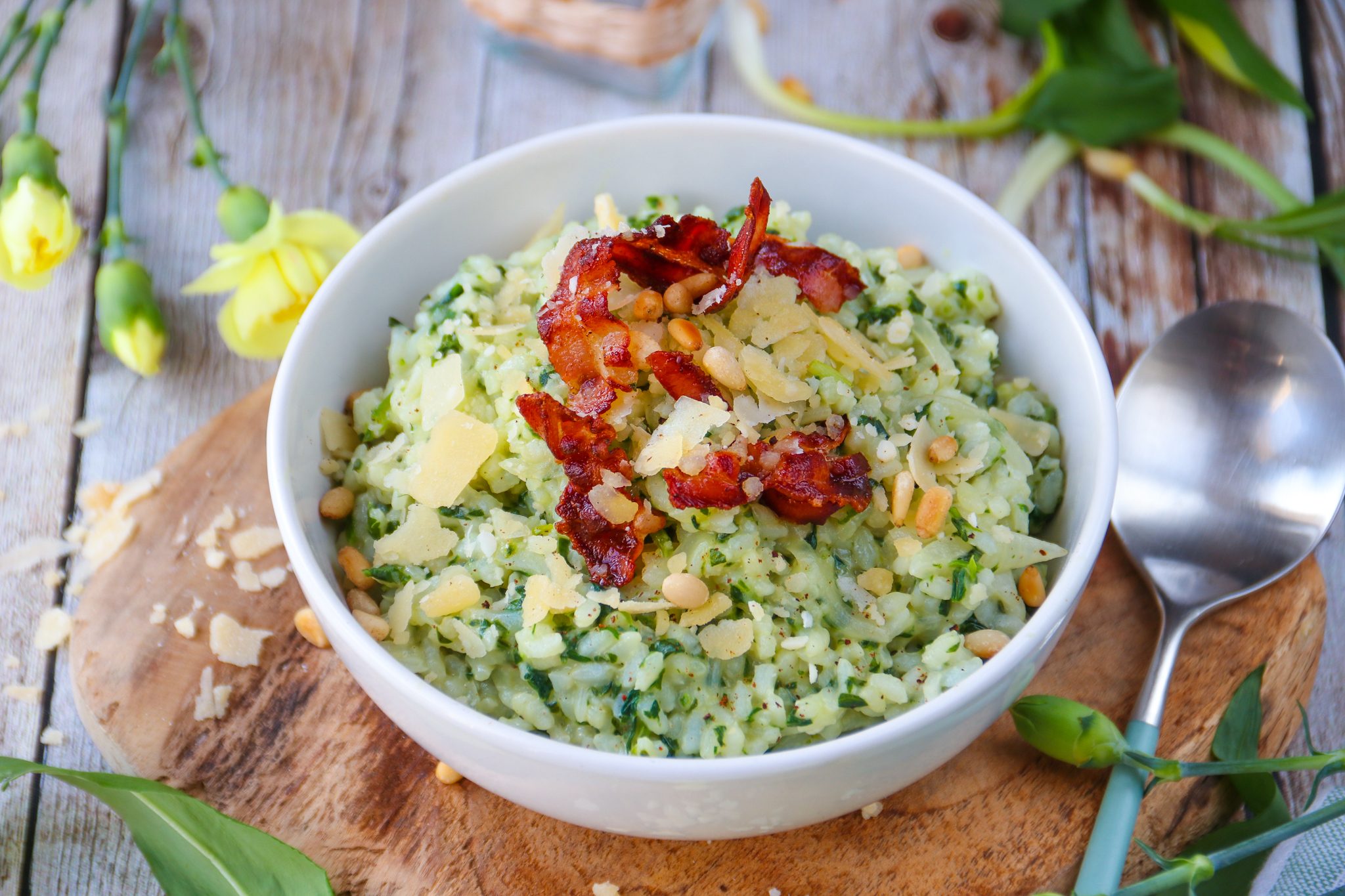 Risotto verde épinards et ail des ours