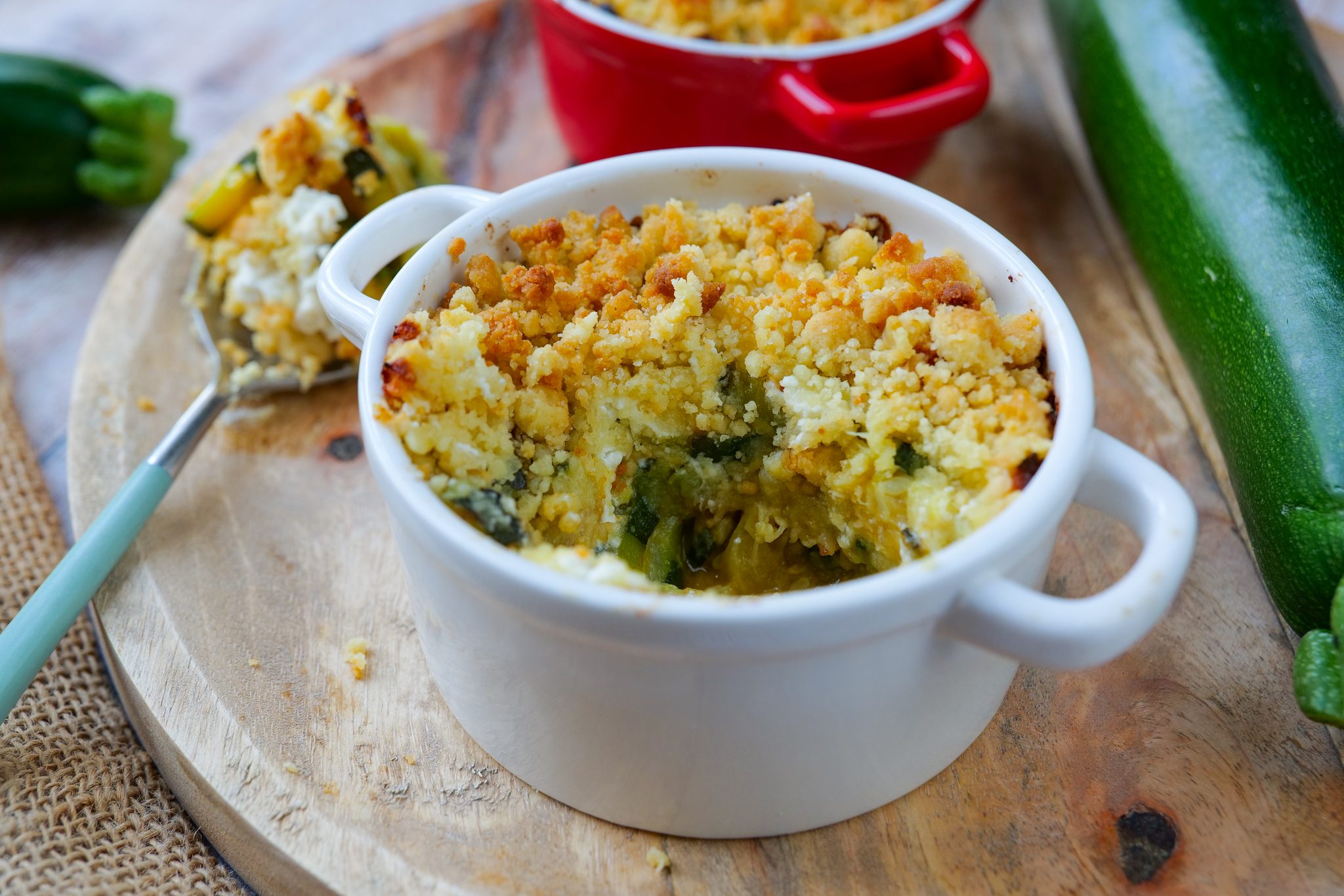 Crumble salé courgettes et chèvre