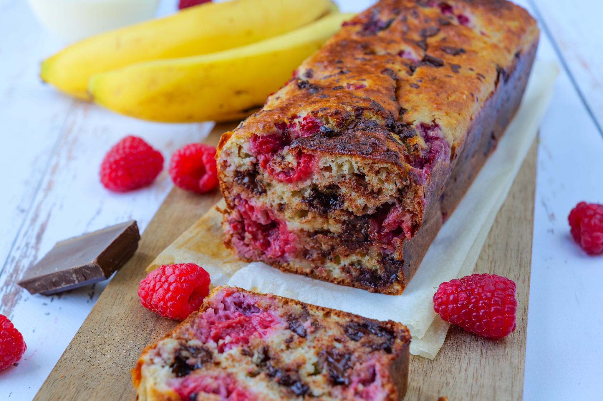 Bananabread choco-framboises