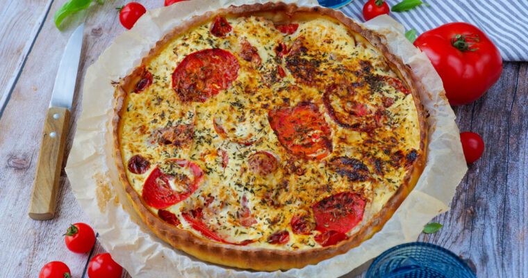 Quiche au thon, tomates et moutarde