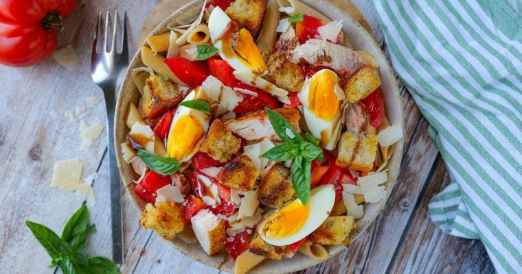 Salade de pâtes complètes au poulet