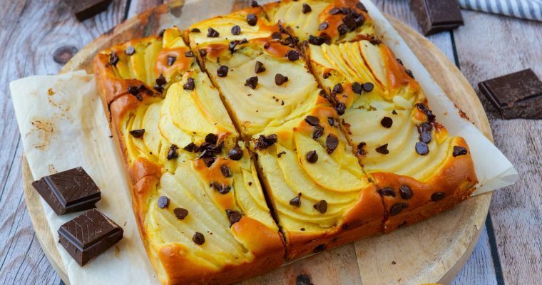 Moelleux pommes, poires et chocolat