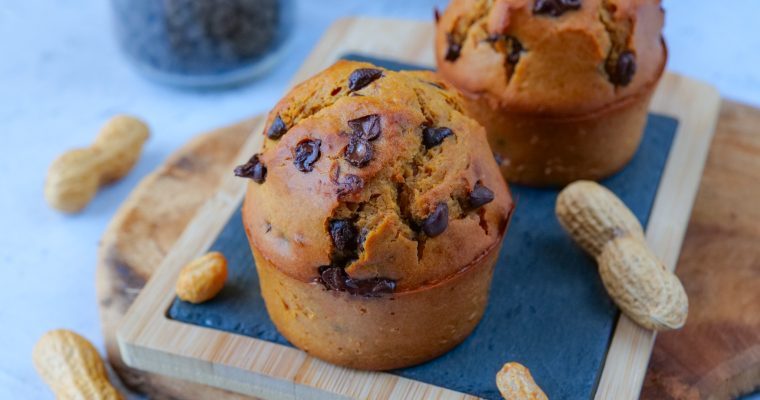 Muffins au peanut butter et pépites de chocolat