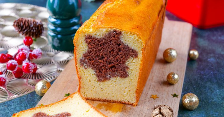 Cake étoile vanille et chocolat