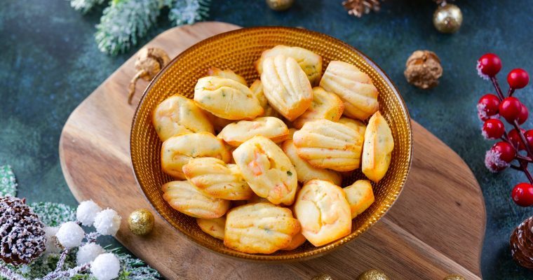 Mini madeleines apéritives saumon fumé et citron