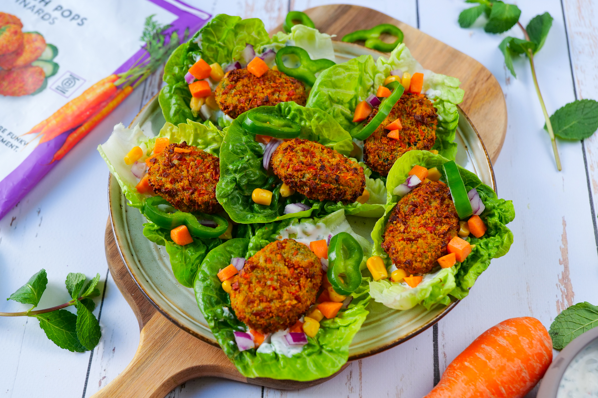 Green crunchies : sucrine garnie