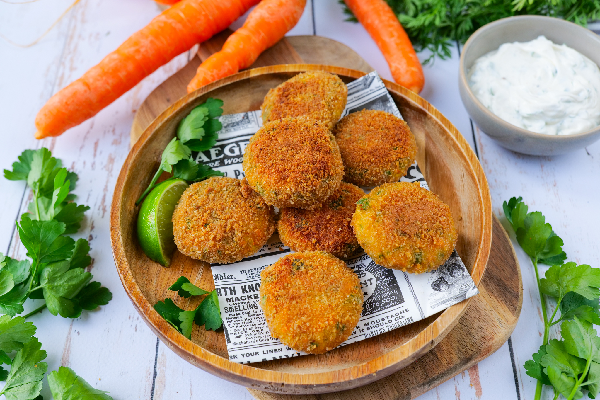 Croquettes de carotte et pois chiche