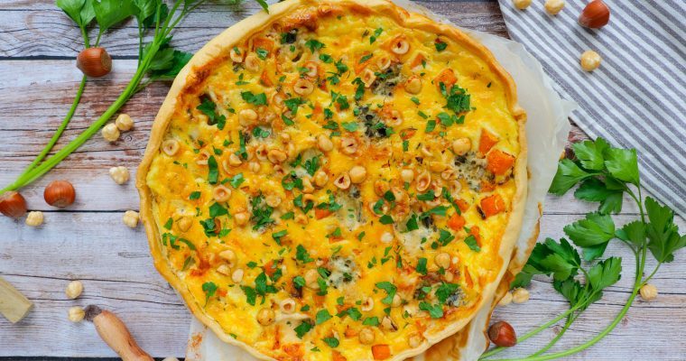 Quiche à la butternut et noisettes