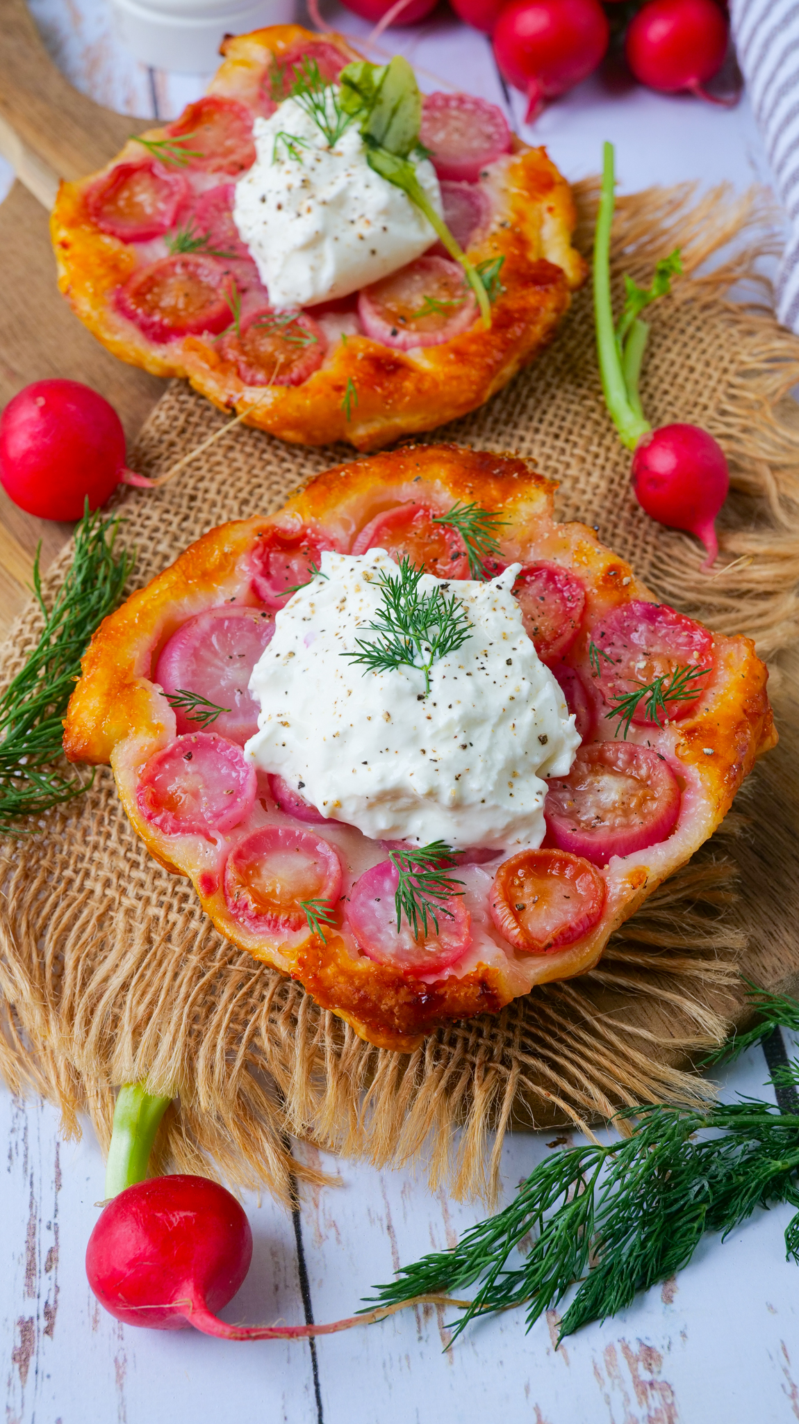Tatin de radis roses et burrata - healthyfood_creation