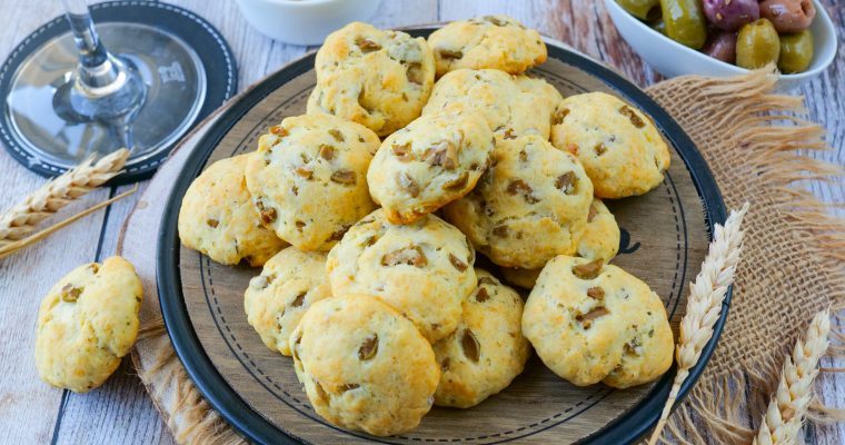 Cookies salés olives et Comté