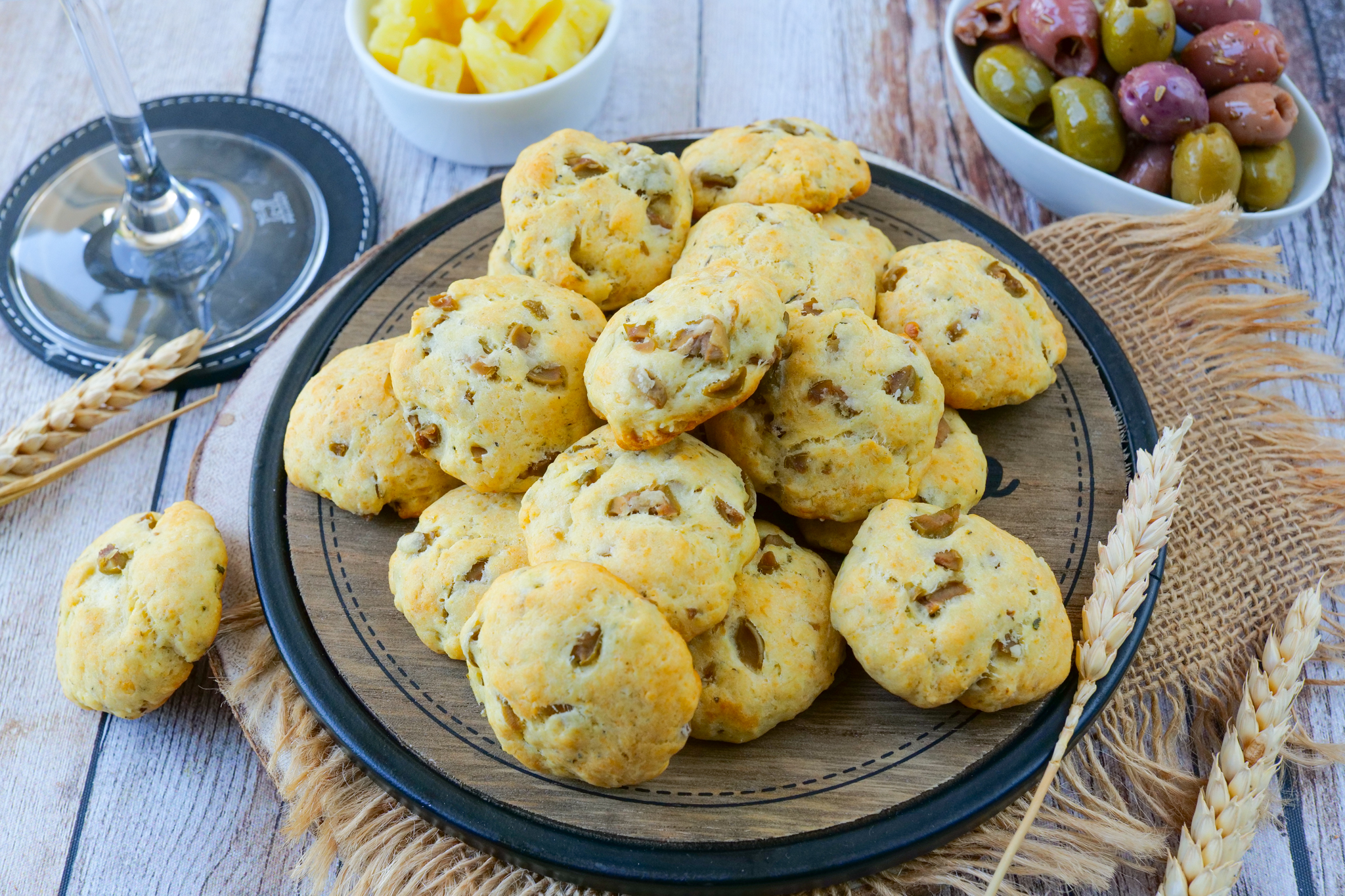 Cookies salés olives et Comté