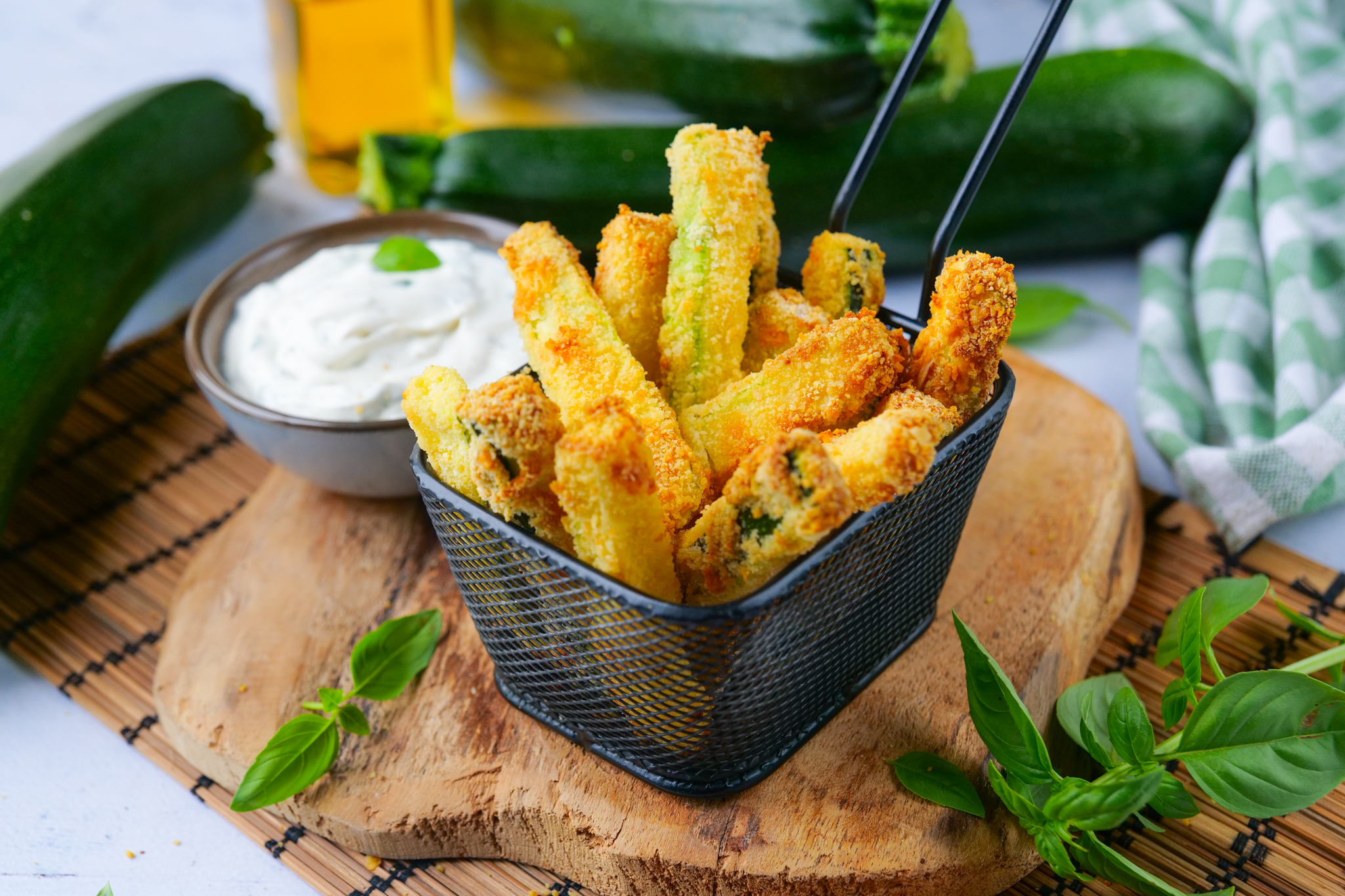 Frites de courgettes sans friture