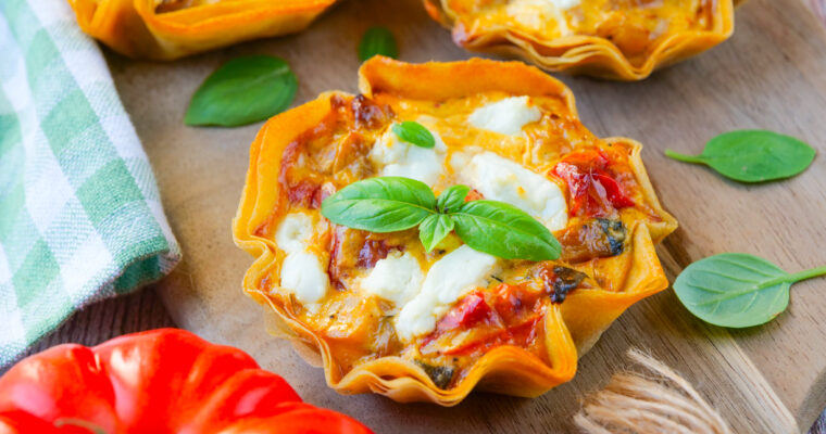 Tart’brick courgettes, tomates et chèvre