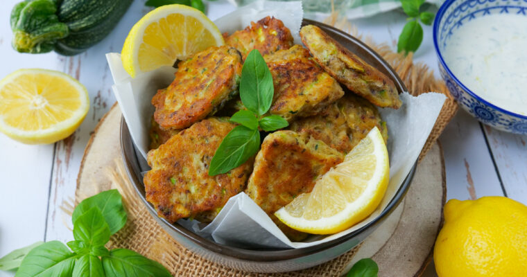 Beignets de courgettes et de sardines citron et basilic
