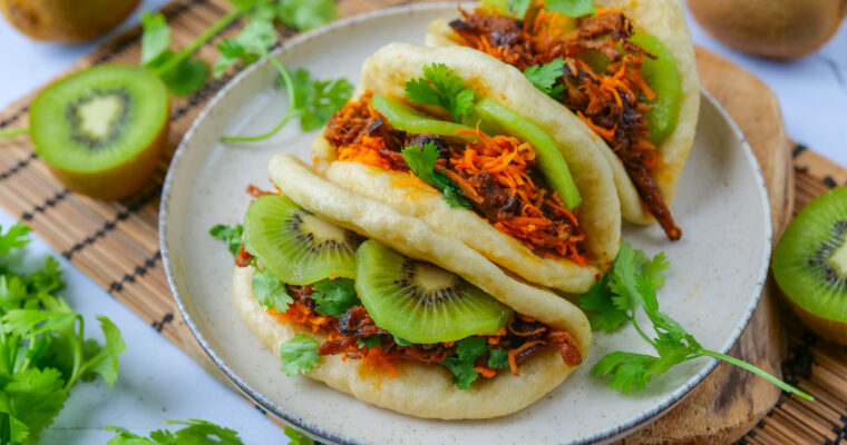 Gua bao au pulled pork et kiwi de France
