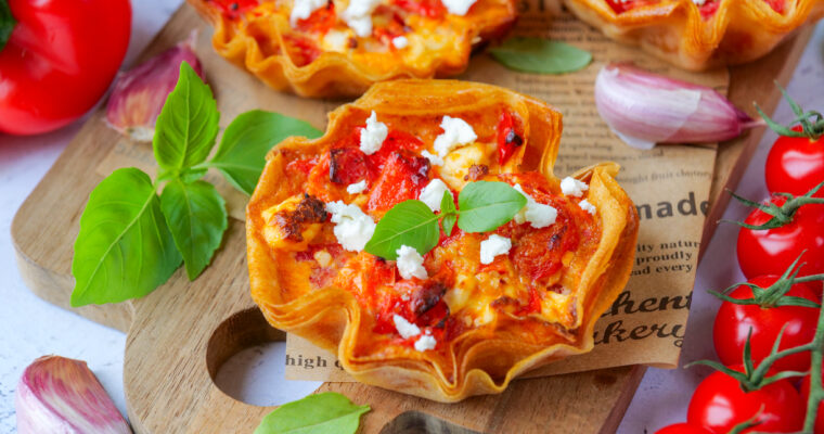 Tart’Brick aux poivrons, tomates et feta