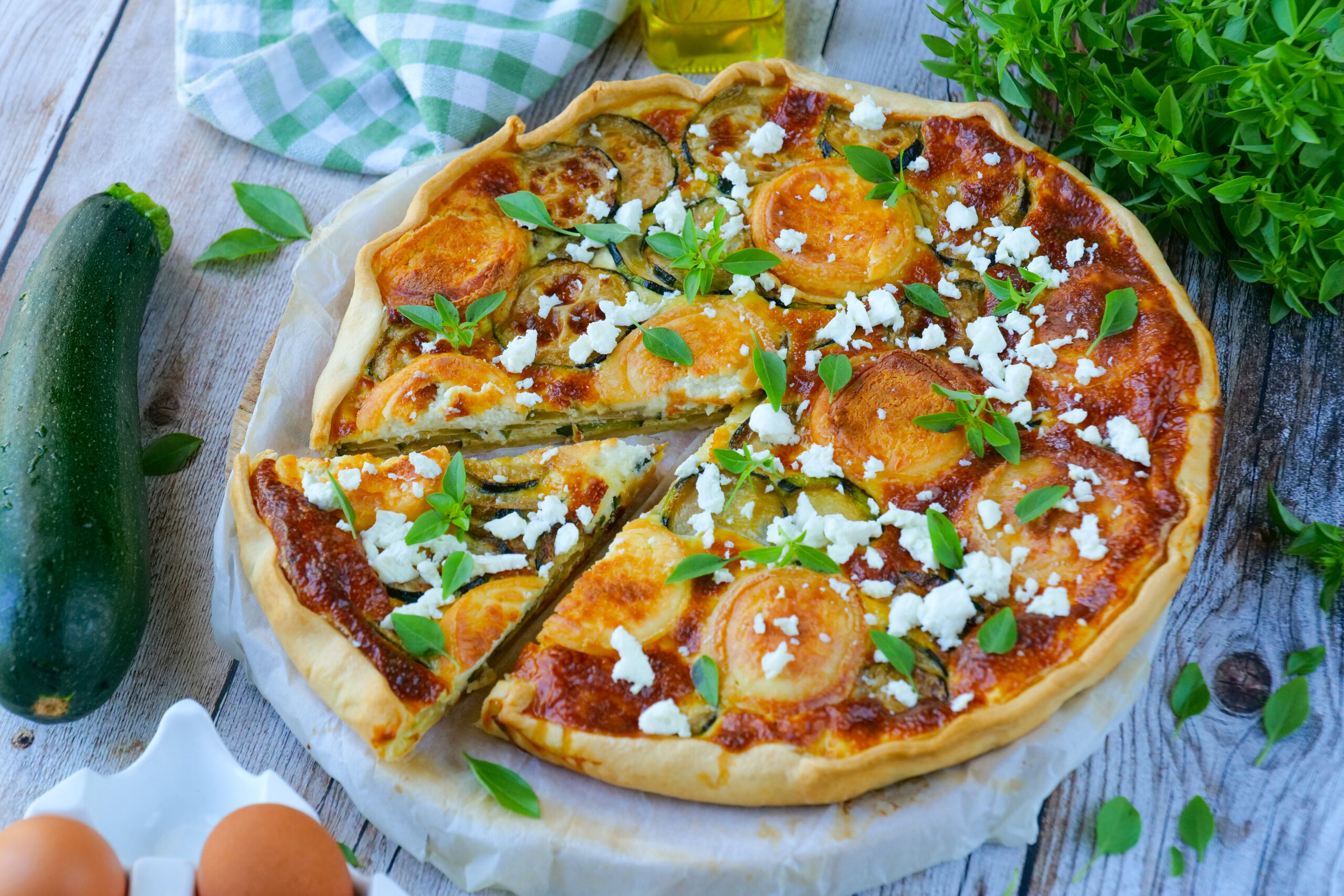 Quiche courgettes et chèvre