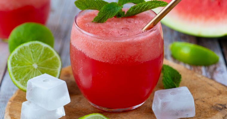Mocktail à la pastèque, citron et menthe