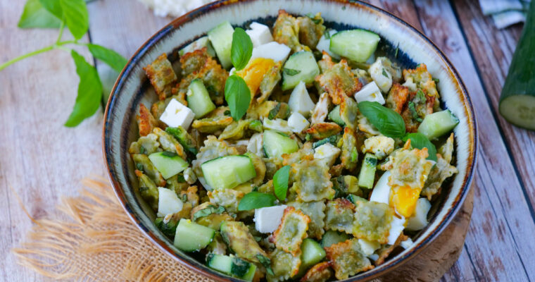 Salade aux ravioles croustillantes