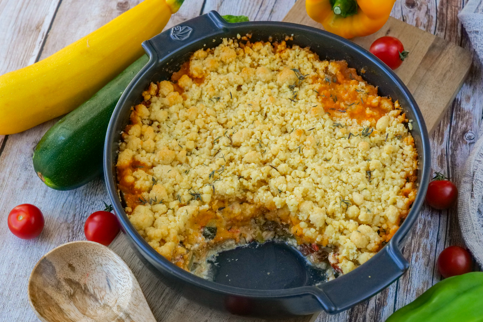 Crumble salé à la Méditérranéenne