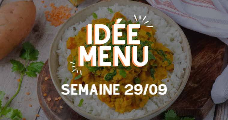 MENU SEMAINE 29/09