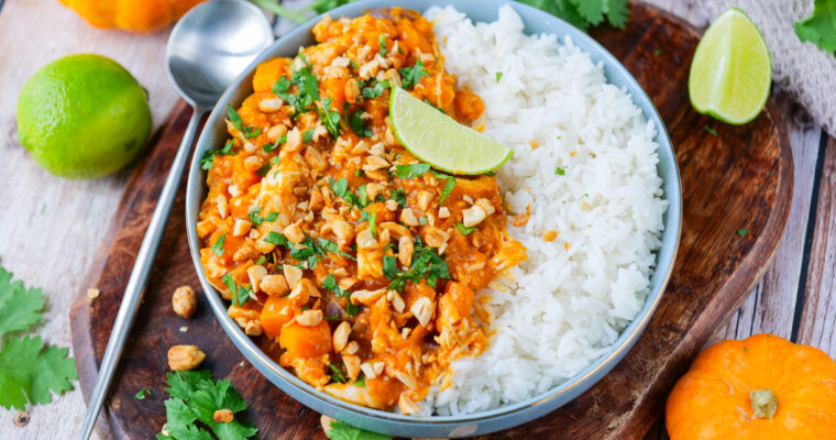 Mafé au poulet et à la courge butternut