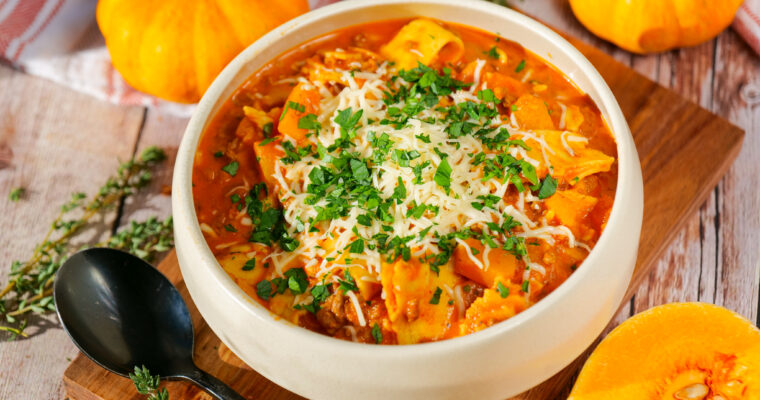 Soupe de lasagnes à la butternut