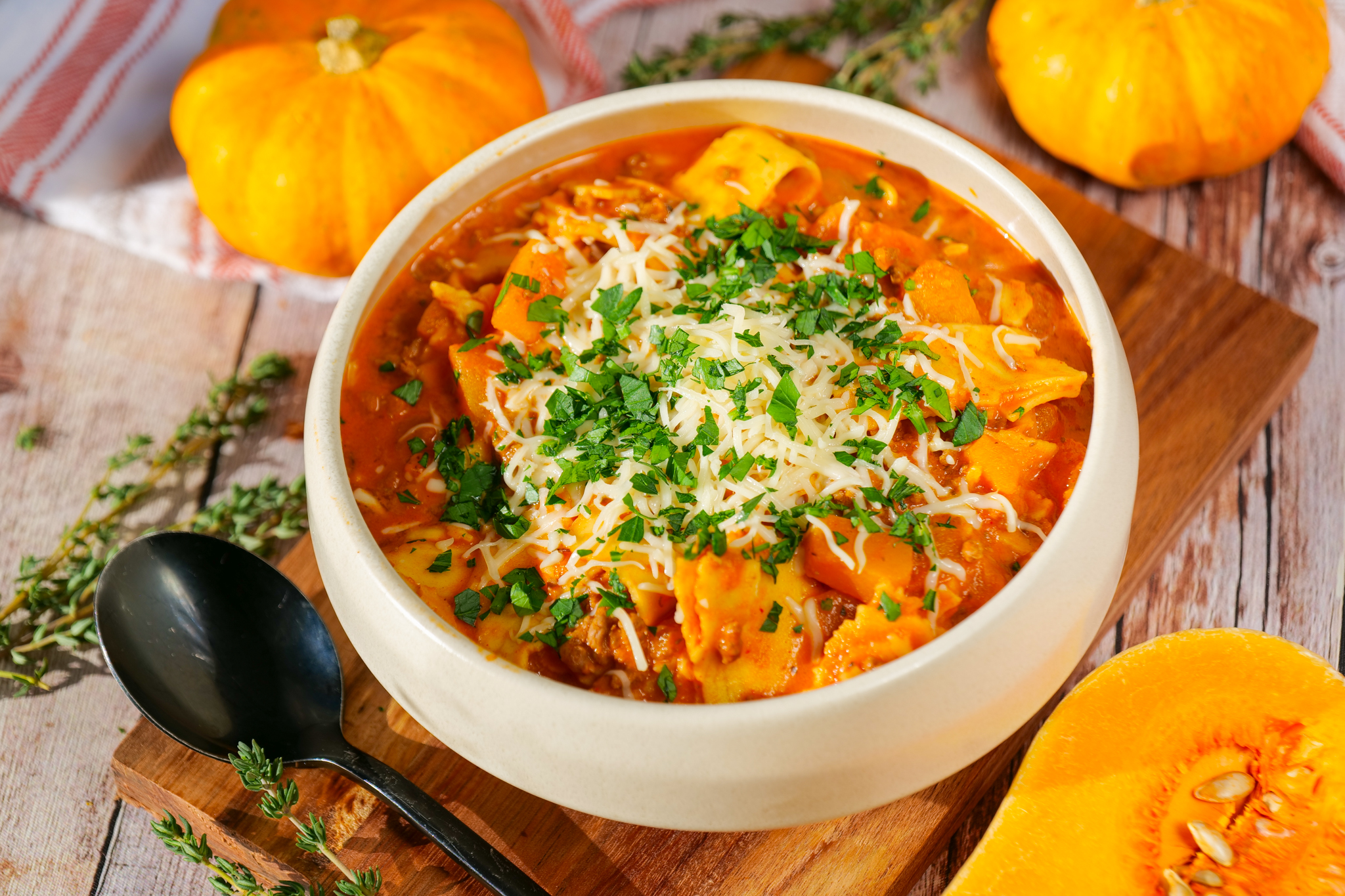 Soupe de lasagnes à la butternut