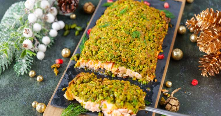 Saumon en croûte de pistaches