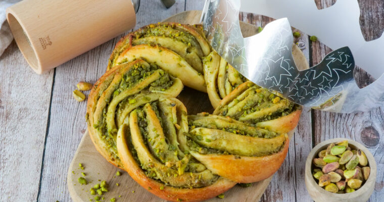 Couronne des rois façon babka à la pistache