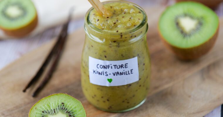 Confiture de kiwis de France et vanille