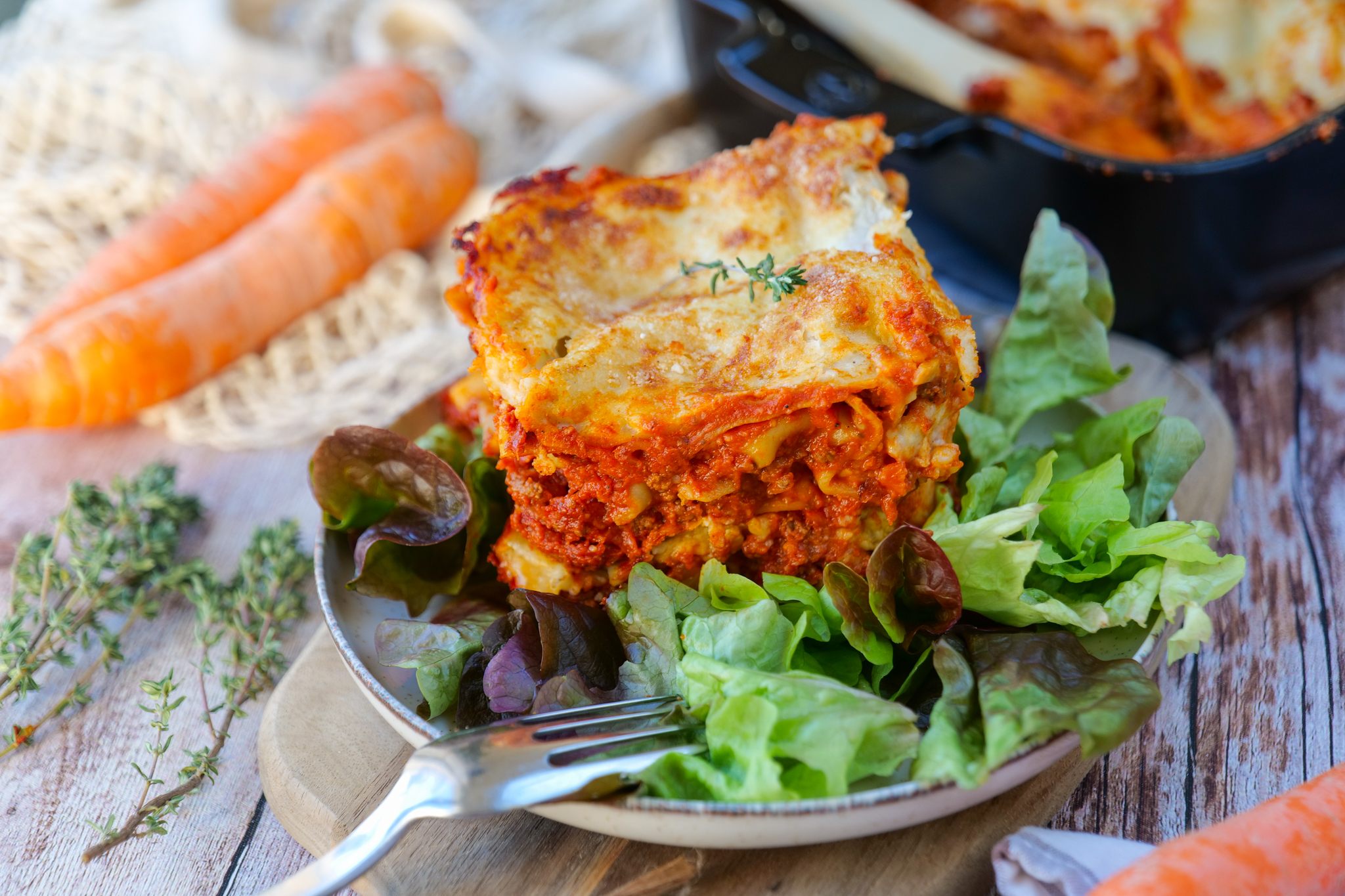 Lasagnes à la bolognaise et béchamel sans beurre