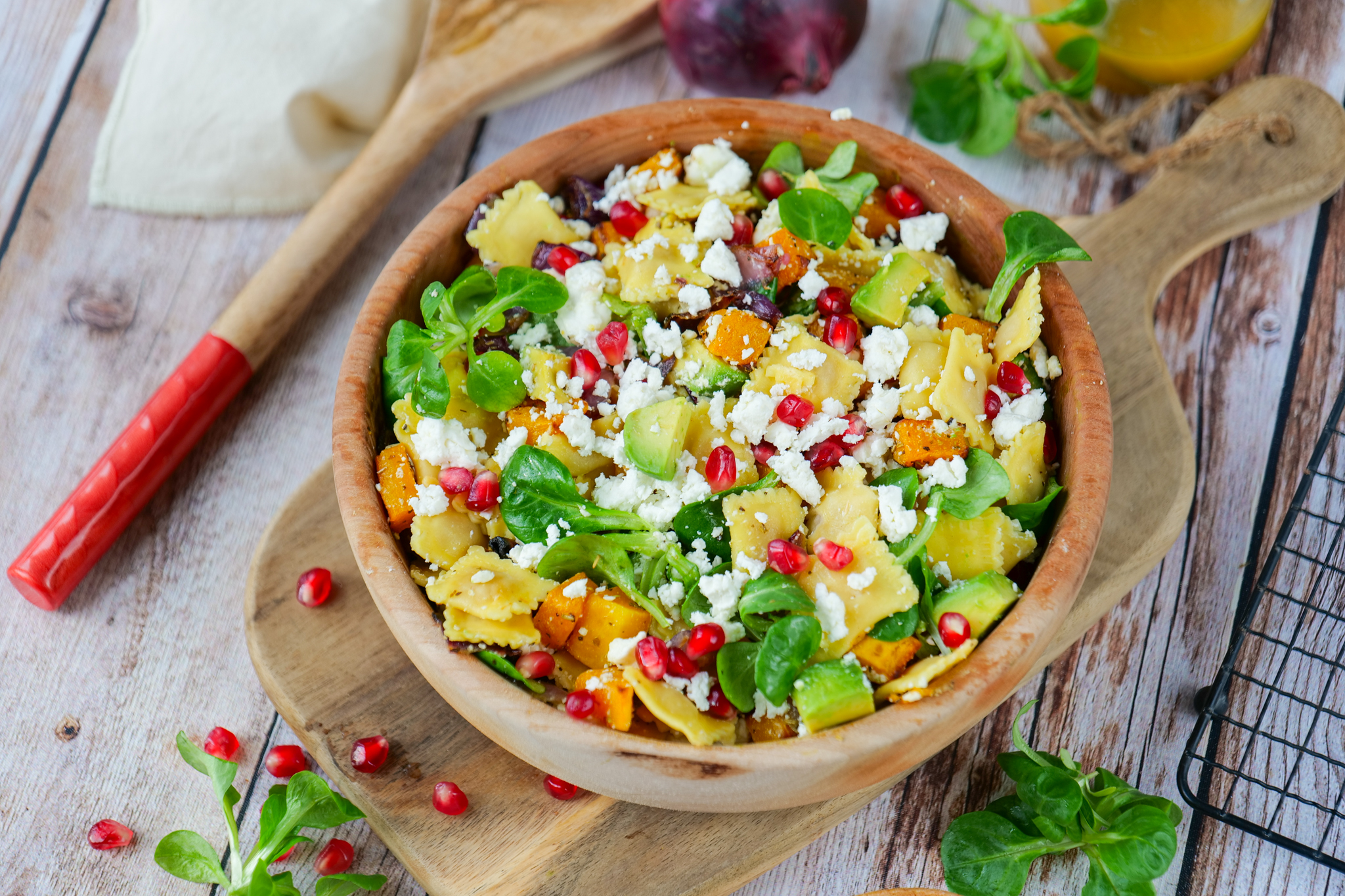 Salade d’hiver aux ravioles