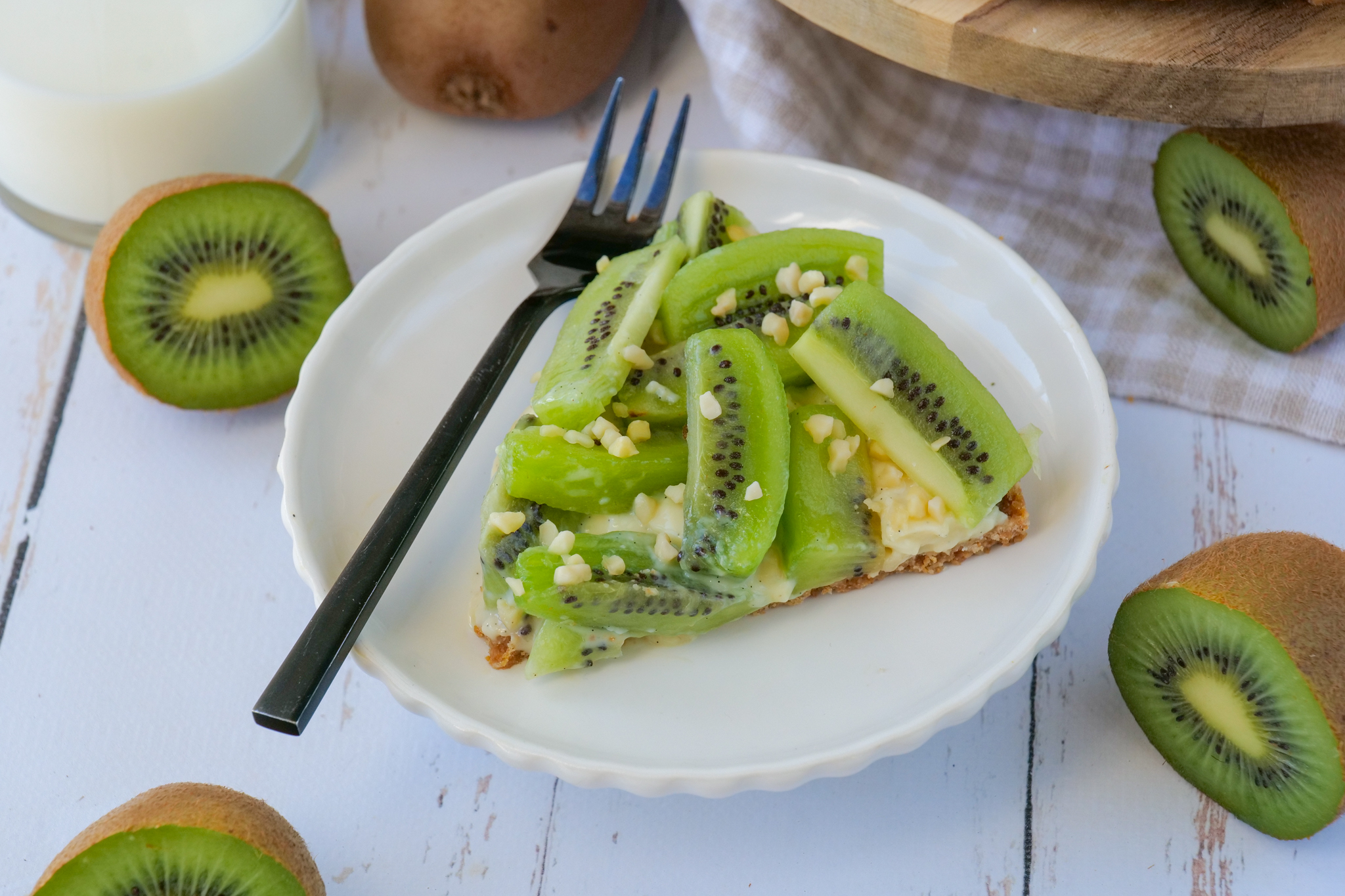Tarte au kiwi de France et à la vanille