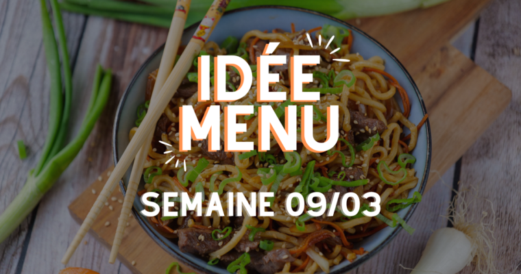 MENU SEMAINE 09/03