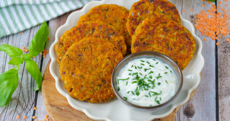 Galettes protéinées patate douce et lentilles corail