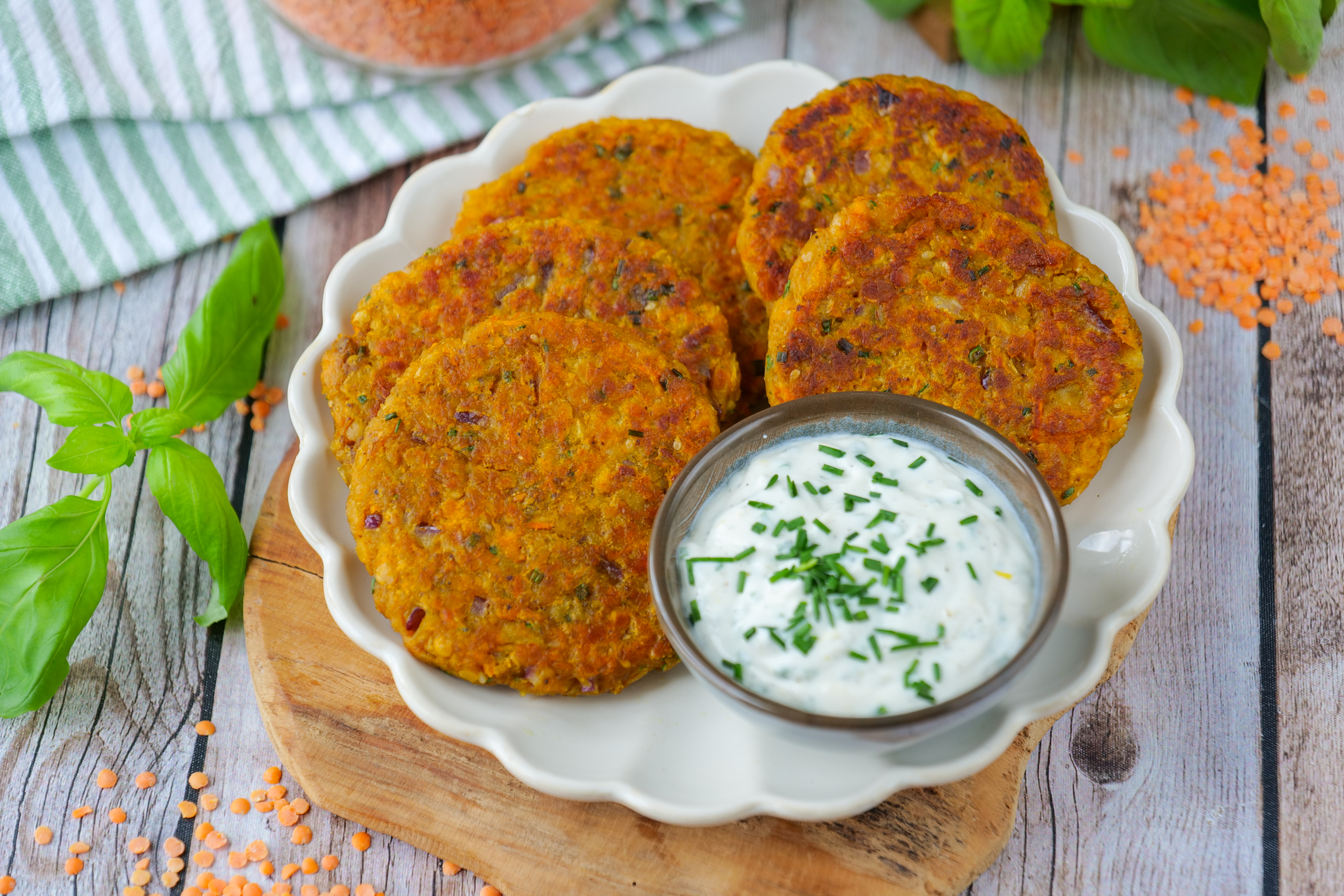 Galettes protéinées patate douce et lentilles corail