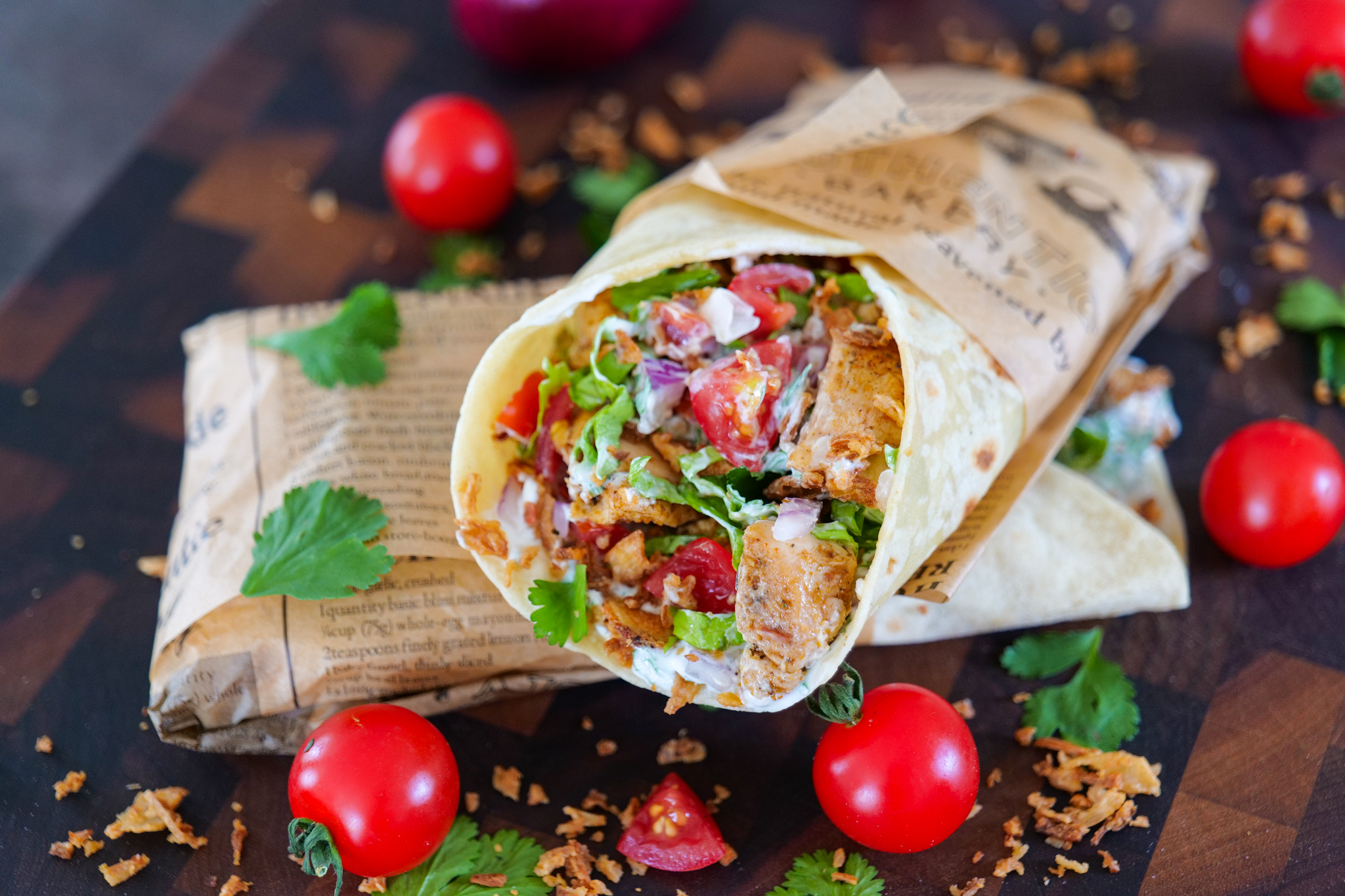 Buffalo chicken wraps