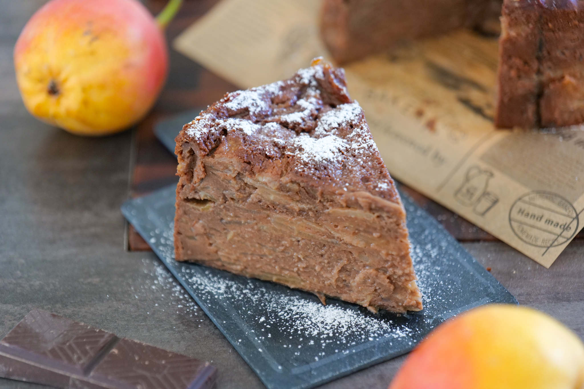 Gâteau invisible poires et chocolat