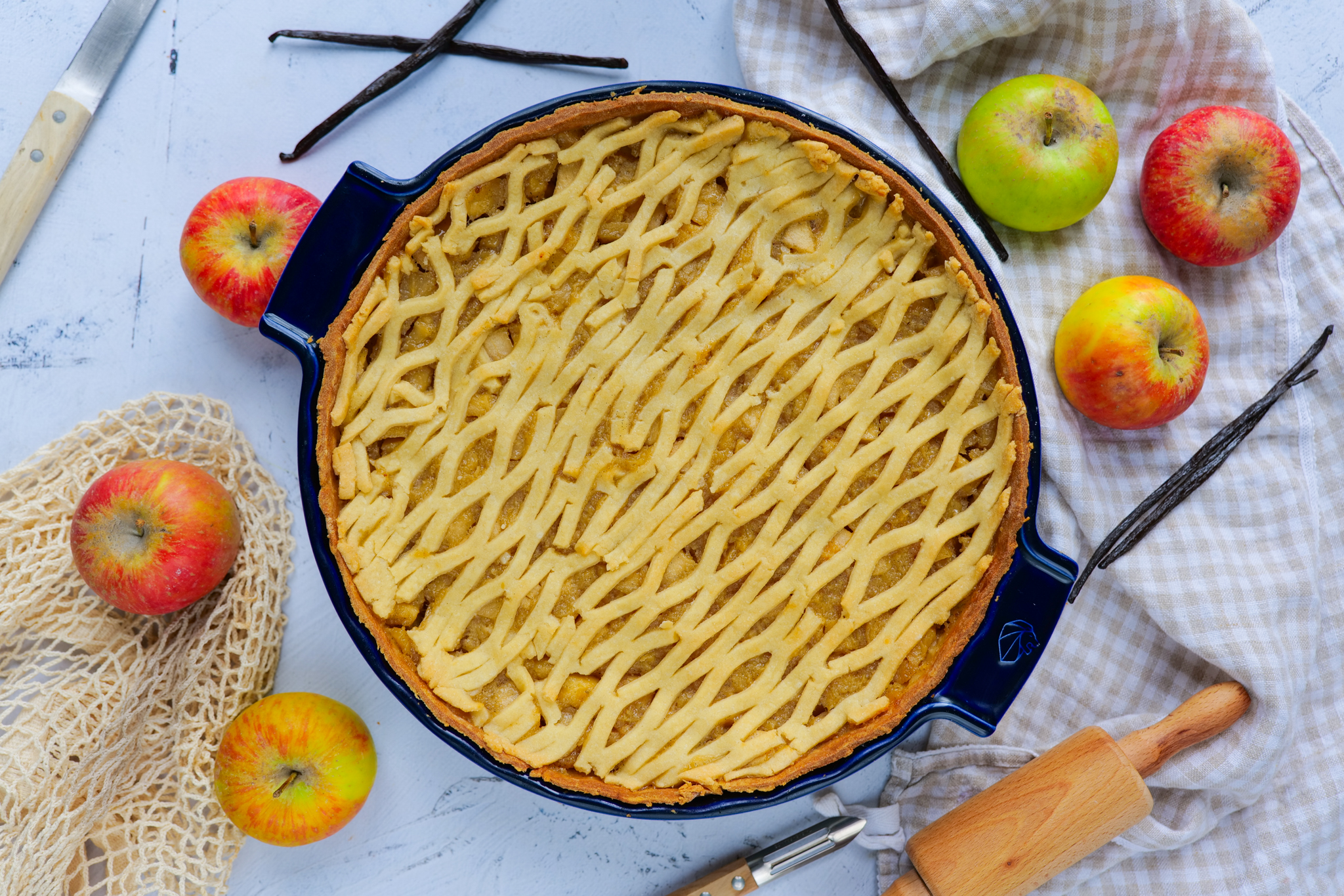 Tarte aux pommes et à la vanille
